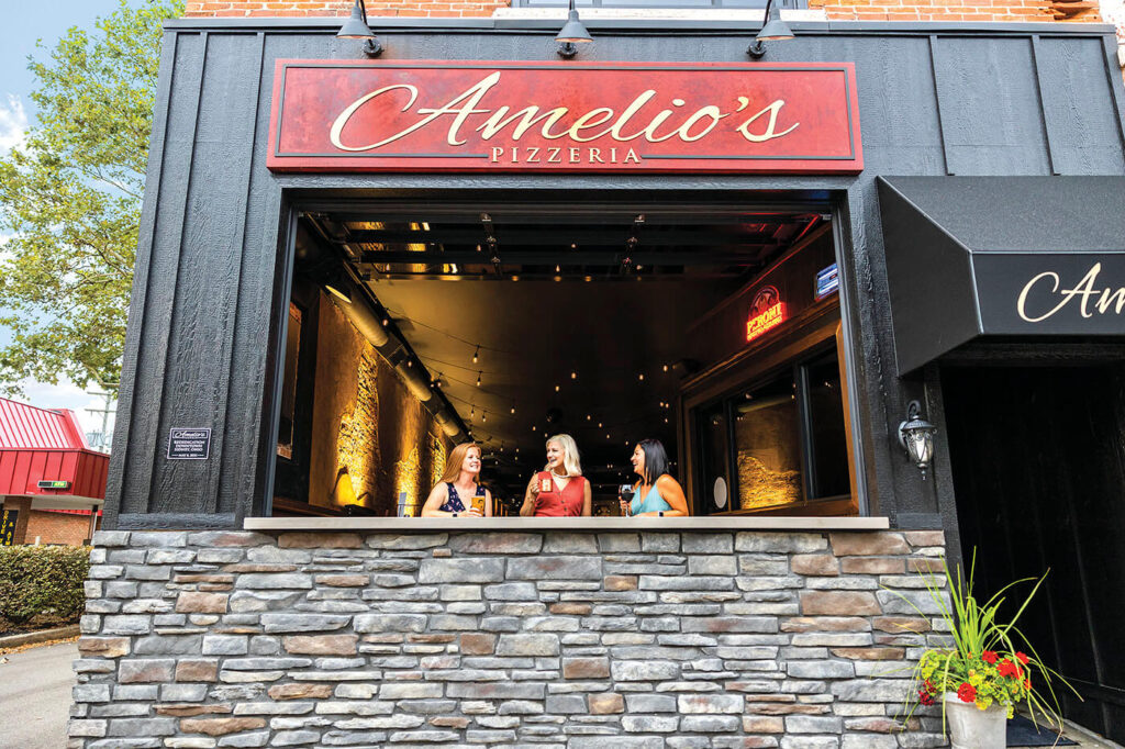 amelios exterior with open air seating in sidney ohio area